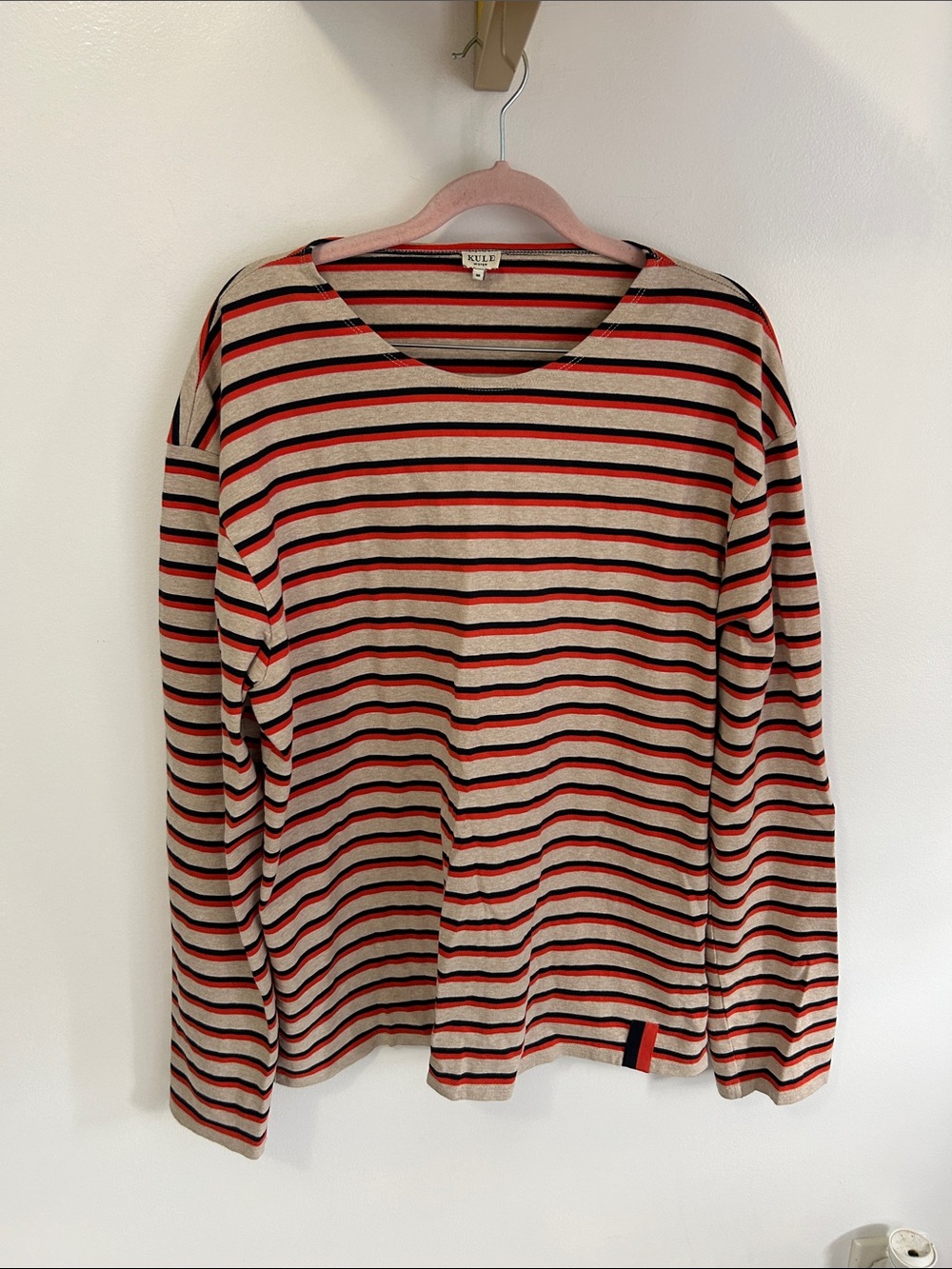 Kule Striped Long Sleeve Cotton Tee